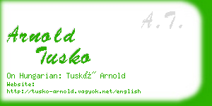 arnold tusko business card